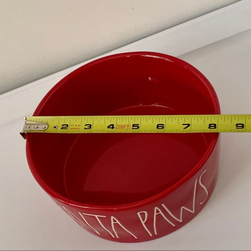 Rae Dunn SANTA PAWS X-large Dog Bowl - Picture 5 of 5
